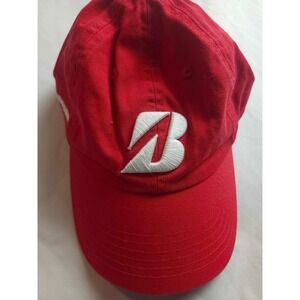 Bridgestone‎ Golf Hat Mens Red Adjustable Strapback